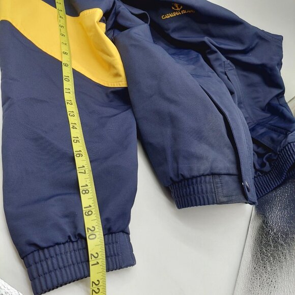 Outer Banks Crew Jacket Mens Medium Blue Hoodie Embroidered Catalina Island - Picture 6 of 11